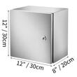 Tablou electric din Inox, Dimensiune 300 x 300 x 200 mm, 2 x chei, IP 66, Placa din spate detasabila
