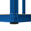 Raft metalic galvanizat, Modular, 5 polite MDF, 150 kg/polita, 180 x 90 x 40 cm, Albastru