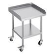 Masa de lucru Inox, pentru preparare alimente, 610 x 610 x 762 mm, 4 x roti