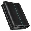Set 2 x Geotextil de inalta densitate 90 g/m², contra buruienilor, 0.4 x 15.2 m, Negru, carlige fixare