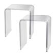 Set 2 x Masuta de cafea, Acril, 415x305x460 mm, Transparent