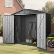 Casuta gradina, 1860 x 1210 x 1841 mm, Metalica, 4 x orificii aerisire, Incuietoare, Negru