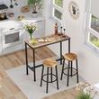 Masa de bar/pub Vivatechnix Vintage, Lemn/Otel, 90 x 40 x 100 cm, Maro