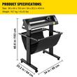 Masina de taiat vinil, Latime taiere 630 mm, viteza de taiere 800 mm/s, Software inclus Signcut, Windows si Mac