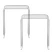 Set 2 x Masuta de cafea, Acril, 415x305x460 mm, Transparent