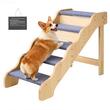 Scara cu 5 trepte pentru animale companie, Lemn, max 68 kg, suprafata anti-derapanta