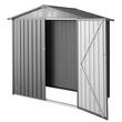 Casuta gradina, 1860 x 1210 x 1841 mm, Metalica, 4 x orificii aerisire, Incuietoare, Negru