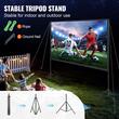 Ecran de proiectie cu trepied, 120 inch, 16:9 4K 1080 HD, 160°, Interior/Exterior, geanta transport, Portabil
