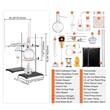 Kit de distilare uleiuri esentiale 28 piese, sticla borosilicate 3.3, Dimensiuni 460x330x230 mm, 500 ml