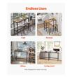 Masa de bar/pub Vivatechnix Vintage, Lemn/Otel, 90 x 40 x 100 cm, Maro