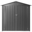 Casuta gradina, 1860 x 1210 x 1841 mm, Metalica, 4 x orificii aerisire, Incuietoare, Negru