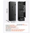 Dulap arme cu cifru, 2 x chei de urgenta, 280 x 405 x 1400 mm, 4 arme, Alarma, Lumina led, 2 x Sloturi munitie, 2 x buzunare pistoale