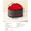 Cutie in forma de inima cu 27 trandafiri naturali conservati Forever Flowers, Rosu aprins, 224 x 231 x 145 mm