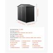 Casuta gradina, 1860 x 1210 x 1841 mm, Metalica, 4 x orificii aerisire, Incuietoare, Negru