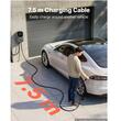 Statie de incarcare vehicule electrice, 11 kW, Lungime 7.5 m, Trifazat, Tip 2, curent 16 A, IP65, WiFi, control prin aplicatie