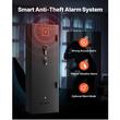 Dulap arme cu cifru, 2 x chei de urgenta, 280 x 405 x 1400 mm, 4 arme, Alarma, Lumina led, 2 x Sloturi munitie, 2 x buzunare pistoale