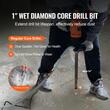 Carota pentru beton armat, Diamantata, Diametru 25.4 mm, Adancime gaurire 355 mm, Filet interior 5/8"-11