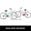 Suport pentru 10 x biciclete, orizontal, Argintiu, Otel, Lungime 1.6 m, Exterior