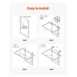 Masa suspendata, pliabila, pentru balcon, Otel Inoxidabil, max 25 kg, 610 x 530 x 590 mm, Negru
