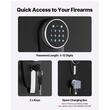 Dulap arme cu cifru, 2 x chei de urgenta, 280 x 405 x 1400 mm, 4 arme, Alarma, Lumina led, 2 x Sloturi munitie, 2 x buzunare pistoale