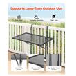 Masa suspendata, pliabila, pentru balcon, Otel Inoxidabil, max 25 kg, 610 x 530 x 590 mm, Negru