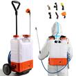 Aparat de stropit cu acumulator, 12 V / 7.2 Ah, capacitate 15 l, 6 duze, tip rucsac si carucior, 2 x Roti, Debit 3.6 l/min, 0-6.4 Bar, Furtun 4 m