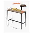 Masa de bar/pub Vivatechnix Vintage, Lemn/Otel, 90 x 40 x 100 cm, Maro