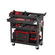 Carucior cu 4 niveluri pentru scule, Vivatechnix max 160 kg, 4 x roti, 830 x 350 x 826 mm, 1 sertar cu cheie, carlige laterale