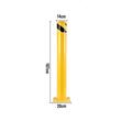 Set 2 stalpi de siguranta, delimitare, avertizare, Otel, Galben / Negru, Inaltime 107 cm