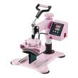 Presa termica 8 in 1 pentru tricouri/sepci/cani, 1250 W, 0-250 ℃,  Placa de încălzire 38 x 38 cm, Roz