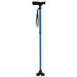 Baston pliabil aluminiu, 8 niveluri de inaltime 770 pana la 945 mm, anti-alunecare, Albastru, Fractionabil in 3 parti