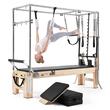 Aparat pilates Performer 3 in 1, cadru lemn masiv, 2.4 m, max 180 kg, Sistem rezistenta 5 x arcuri, Role cu rulmenti dubli, sine inox