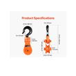 Scripete capacitate 2 tone, inel de ridicare oscilant la 180°, Rupere 4.5 tone