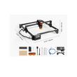 Masina de gravat cu laser cu compresie punctuala 5 W, iOS, Windows sau Linux, 35 x 40 cm, viteza 10000 mm/min