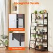 Raft multifunctional cu 5 etaje, Metal, 700 x 350 x 1500 mm, pentru plante, carti, decoratiuni