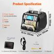 Masina de numarat bancnote USD si EUR, Detectie falsuri UV, MG, IR, DD, Functie Anti-Contrafacere, 1200 bancnote/min, LCD