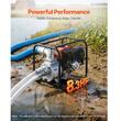 Motopompa pe benzina 4", Debit 1600 l/min, Putere 8.3 CP, Inaltime max 33 m, Adancime 9.3 m, Rotor fonta, 1 x furtun refulare 7.62 m