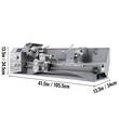Mini Strung profesional pentru prelucrare metal, 750 W, viteza variabila 50-3000 rpm, motor fara perii, Distanța dintre centre 600 mm