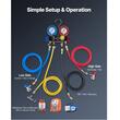 Set manometre pentru incarcare/descarcare Freon, 4 cai, 41 Bar, R134a R404A R1234yf R22, furtun 1.5 m