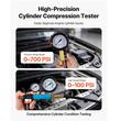 Tester compresie cilindri motor, manometru 0-700 PSI, 4 x adaptoare