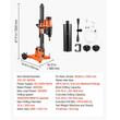 Masina de carotat umed/uscat cu suport cu roti, Diametru gaurire 20-305 mm, 3000 W, 1000/550 rpm, 1 x carota inclusa de 127 mm