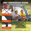 Masa camping, pliabila, portabila, Aluminiu, Geanta transport, 565x460x405 mm, Negru