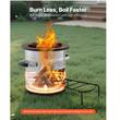 Soba camping, Portabila, Otel inoxidabil, 222 x 253 mm, fara cos, geanta inclusa