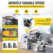 Mini Strung profesional pentru prelucrare metal, 750 W, viteza variabila 50-3000 rpm, motor fara perii, Distanța dintre centre 600 mm
