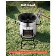 Soba camping, Portabila, Otel inoxidabil, 222 x 253 mm, fara cos, geanta inclusa
