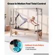 Aparat pilates Performer 3 in 1, cadru lemn masiv, 2.4 m, max 180 kg, Sistem rezistenta 5 x arcuri, Role cu rulmenti dubli, sine inox