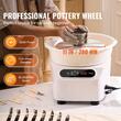 Roata de olarit profesionala electrica, cu pedala, 350 W, diametru placa 28 cm, Ecran tactil, 50-300 rpm, Alb, max 3 kg argila