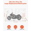 Cort pentru motociclete 346x137.5x190 cm, Cadru Otel, Pliabil, UV, Impermeabil, Incuietoare