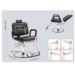 Scaun salon/frizerie, max 150 kg, rotatie 360 grade, suport picioare, Reglabil inaltime 1080-1230 mm, spatar inclinabil