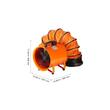 Ventilator portabil cu tubulatura pentru extragere fum, aer fierbinte Vevor 350 W, lungime tub 10 m, 4373 m3/h, IP 44
